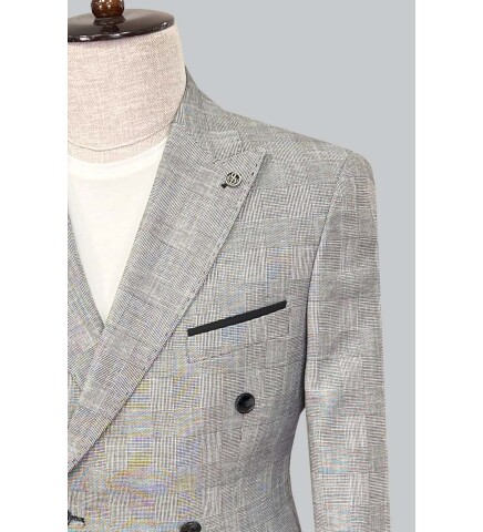 SUIT SARTORIA BLACK LINEN SUIT 2617