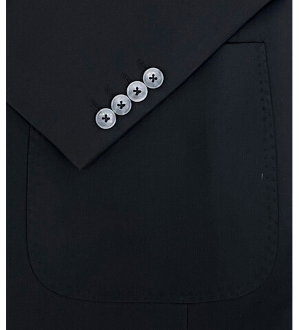 SUIT SARTORIA BLACK DOUBLE BREASTED SUIT 2606