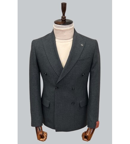 SUIT SARTORIA KRUVAZE KOYU GRİ CEKET 4533