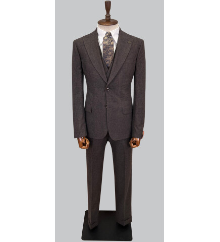 SUIT SARTORIA BROWN WOOL SUIT 2551