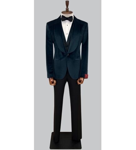SUIT SARTORIA GREEN VELVET TUXEDO 5581