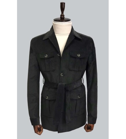 SUIT SARTORIA KHAKI VELVET COAT 8126