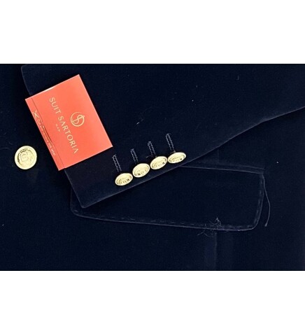 SUIT SARTORIA NAVY BLUE VELVET JACKET 4407