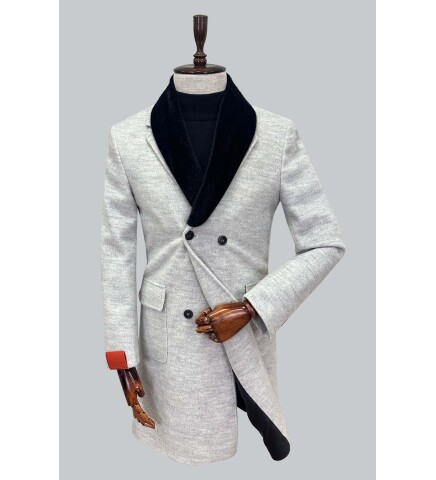 SUIT SARTORIA ÇIKARILABİLİR YAKA GRİ KABAN 8082
