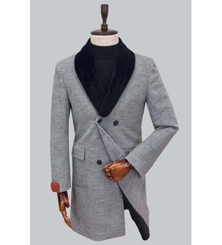 SUIT SARTORIA ÇIKARILABİLİR YAKA GRİ KABAN 8082