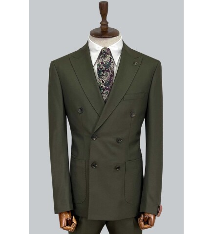 SUIT SARTORIA WOOL KHAKI SUIT 2447