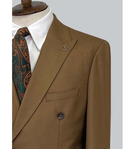 SUIT SARTORIA WOOL BROWN SUIT 2447