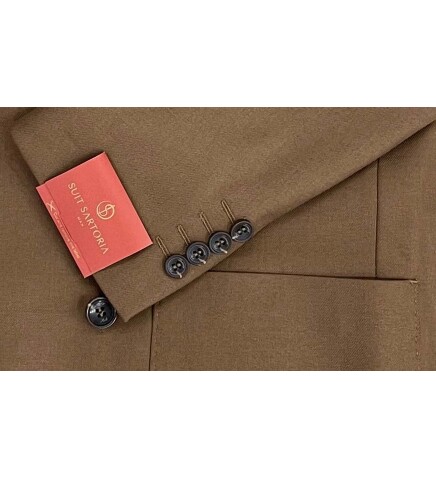 SUIT SARTORIA WOOL BROWN SUIT 2447