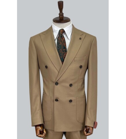 SUIT SARTORIA WOOL LIGHT BROWN SUIT 2447
