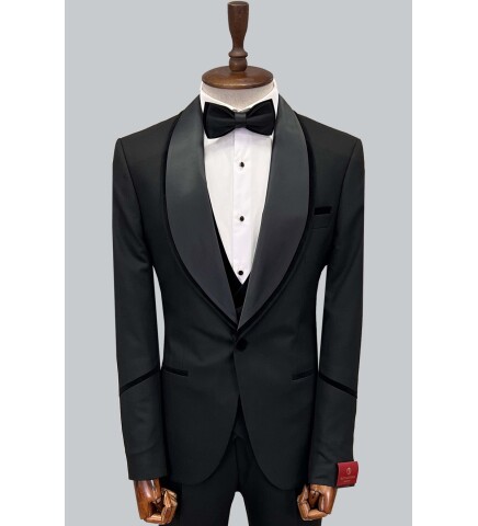 SUIT SARTORIA BLACK TUXEDO 5567