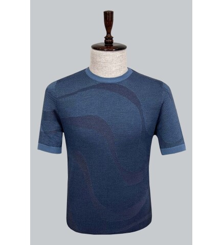 SUIT SARTORIA LACİVERT KISA KOLLU TRİKO T-SHIRT 9027
