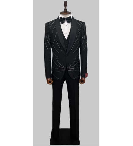 SUIT SARTORIA SİYAH TAŞLI DAMATLIK 5510