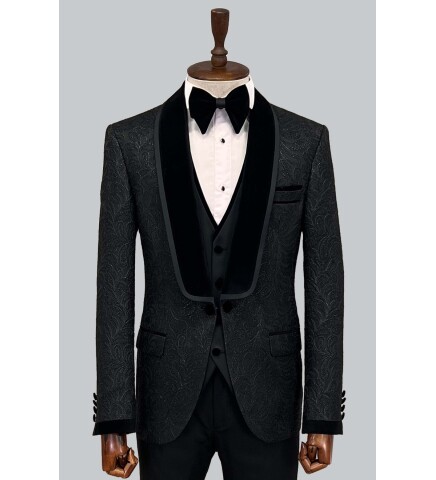SUIT SARTORIA BLACK TUXEDO 5495