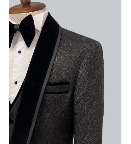 SUIT SARTORIA BLACK TUXEDO 5495