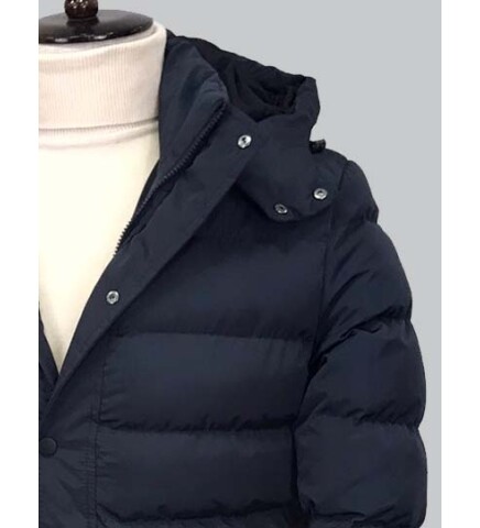 NAVY BLUE HOODED COAT 8092