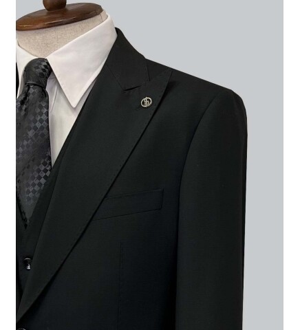 SUIT SARTORIA BLACK WOOL SUIT 2270