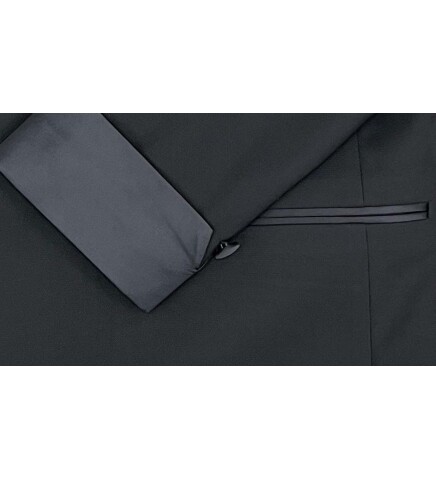 SUIT SARTORIA BLACK SHAWL LAPEL TUXEDO 5642