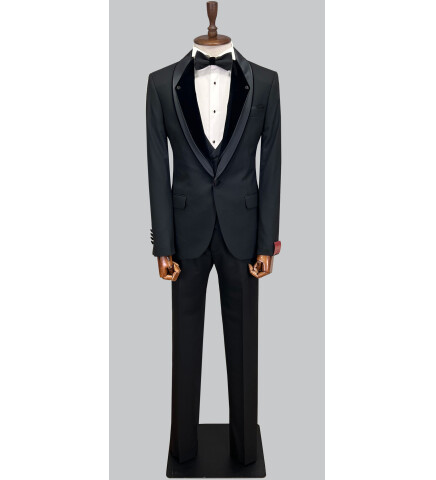 SUIT SARTORIA BLACK TUXEDO 5276