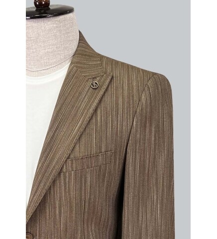 SUIT SARTORIA LINEN BROWN JACKET 4371